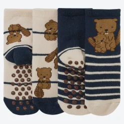 NKD Baby-Jungen-ABS-Socken mit Biber-Motiv, 2er-Pack