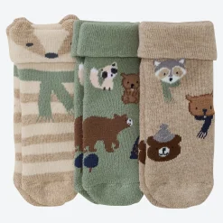 NKD Baby-Jungen-Socken mit Waldtier-Motiv, 3er-Pack