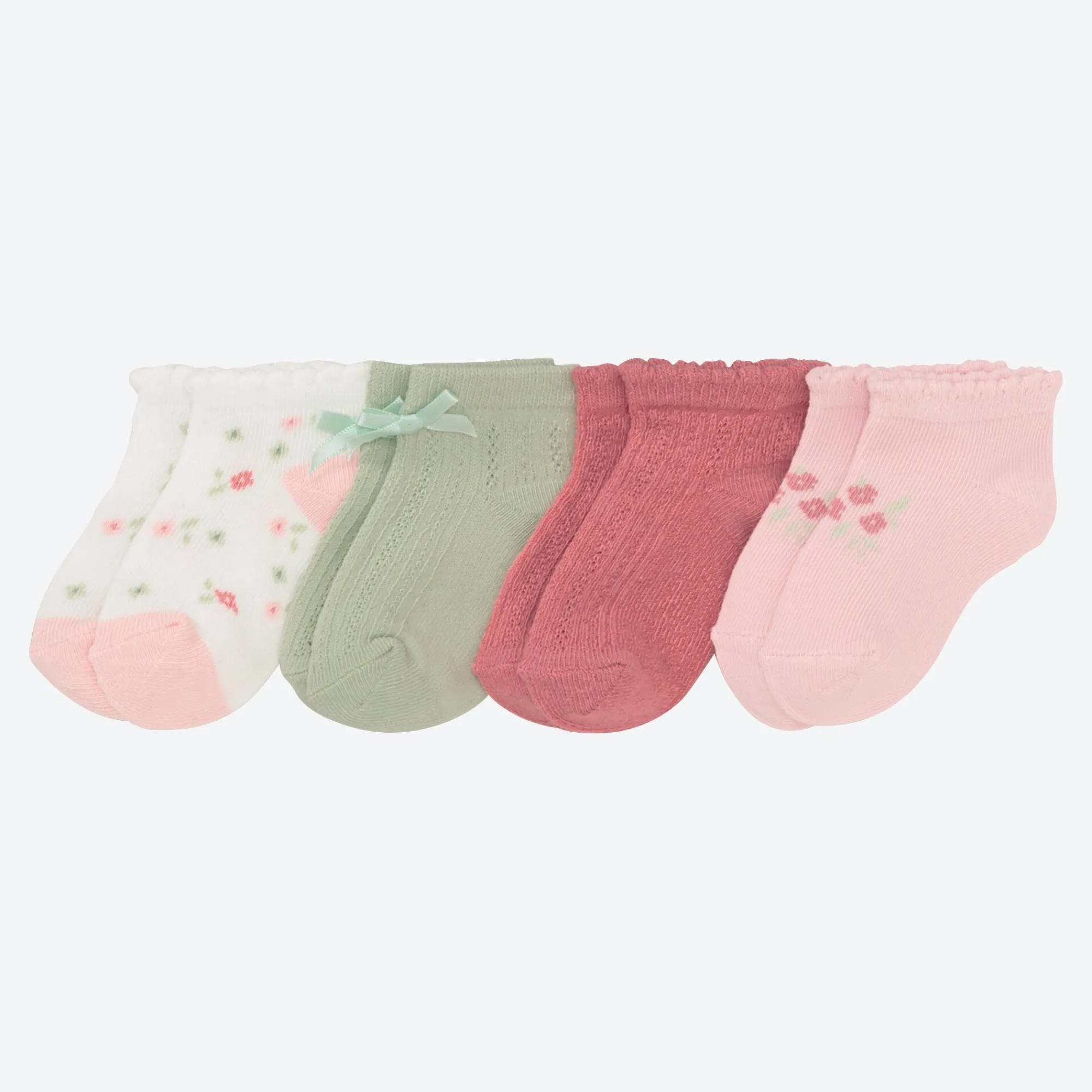 NKD Baby-Mädchen-Sneaker-Socken, 4er-Pack