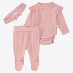NKD Baby-Newborn-Mädchen-Set mit Ajour, 3-teilig