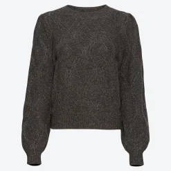 Damen NKD Damen-Ajour-Pullover mit Lurex-Effektgarn
