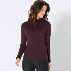 Damen NKD Damen-Ajour-Pullover mit Rüschenkante