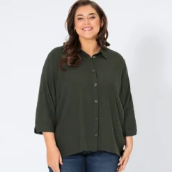 Damen NKD Damen-Bluse mit Leinen, große Größen
