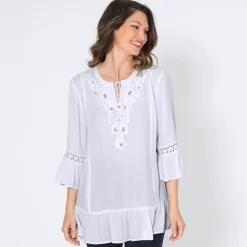 Damen NKD Damen-Bluse mit Trompetenärmeln