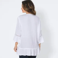 Damen NKD Damen-Bluse mit Trompetenärmeln