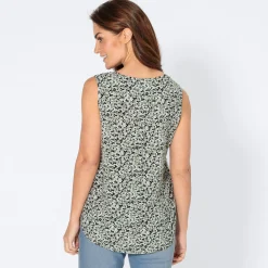 Damen NKD Damen-Bluse ohne Arm aus reiner Viskose