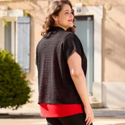 Damen NKD Damen-Cardigan in Ajour-Design, große Größen