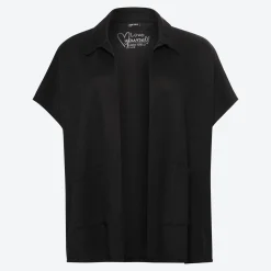 Damen NKD Damen-Cardigan mit Hemdkragen, große Größen