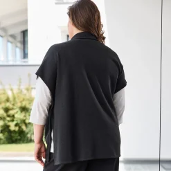 Damen NKD Damen-Cardigan mit Hemdkragen, große Größen