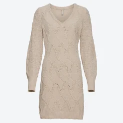 Damen NKD Damen-Chenille-Strickkleid mit Zopfstickmuster