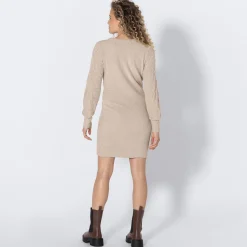 Damen NKD Damen-Chenille-Strickkleid mit Zopfstickmuster