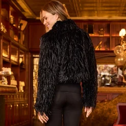 Damen NKD Damen-Federjacke im Bolero-Stil