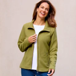 Damen NKD Damen-Fleecejacke mit Umlegekragen