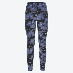 Damen NKD Damen-Homewear-Velvet-Leggings mit Blumen-Muster