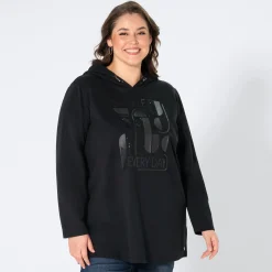Damen NKD Damen-Hoodie mit platziertem Druck, große Größen