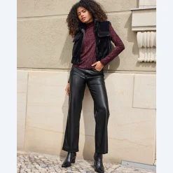 Damen NKD Damen-Hose in Leder-Optik