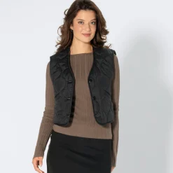 Damen NKD Damen-Indoor-Weste mit Leopardenprint innen
