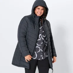Damen NKD Damen-Jacke mit Kapuze, große Größen