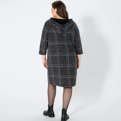 Damen NKD Damen-Kleid mit Kapuze, große Größen
