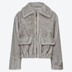 Damen NKD Damen-Kunstfell-Blouson mit Taschen