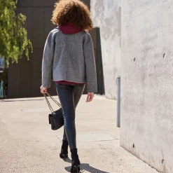Damen NKD Damen-Kunstleder-Leggings mit Ziernaht