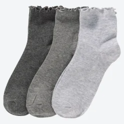 Damen NKD Damen-Kurzschaftsocken mit hohem Tragekomfort, 3er-Pack