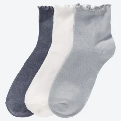 Damen NKD Damen-Kurzschaftsocken mit hohem Tragekomfort, 3er-Pack