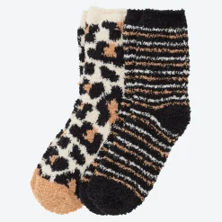Damen NKD Damen-Kuschelsocken, 2er-Pack