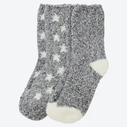 Damen NKD Damen-Kuschelsocken mit Muster, 2er-Pack