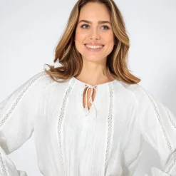 Damen NKD Damen-Langarm-Bluse mit Spitze