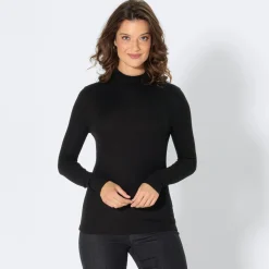 Damen NKD Damen-Langarmshirt aus Rippstrick
