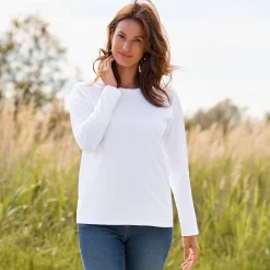 Damen NKD Damen-Langarmshirt aus SUPIMA®-Baumwolle