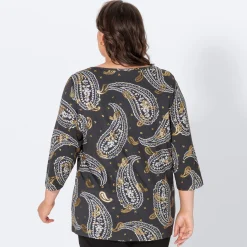 Damen NKD Damen-Langarmshirt mit 3/4 Arm, große Größen