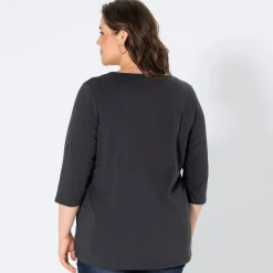 Damen NKD Damen-Langarmshirt mit 3/4 Arm, große Größen