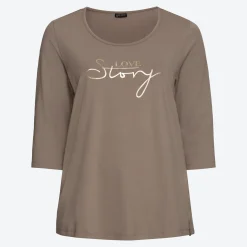Damen NKD Damen-Langarmshirt mit 3/4 Arm, große Größen