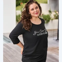 Damen NKD Damen-Langarmshirt mit Druck, große Größen