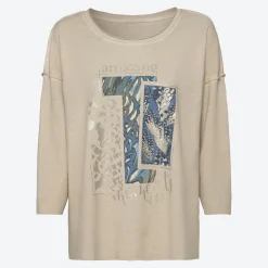 Damen NKD Damen-Langarmshirt mit Oilwash-Veredelung
