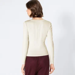 Damen NKD Damen-Langarmshirt mit Ripp-Struktur