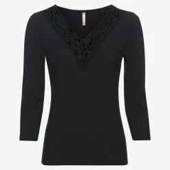Damen NKD Damen-Langarmshirt mit Spitze