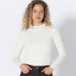 Damen NKD Damen-Langarmshirt mit Stehkragen