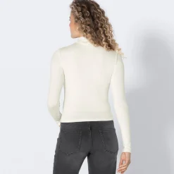 Damen NKD Damen-Langarmshirt mit Stehkragen