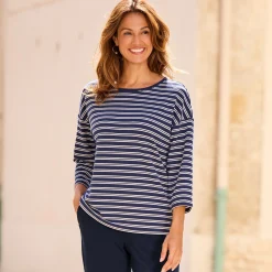 Damen NKD Damen-Langarmshirt mit Streifendesign