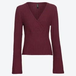 Damen NKD Damen-Langarmshirt mit Trompetenärmeln