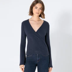 Damen NKD Damen-Langarmshirt mit Trompetenärmeln