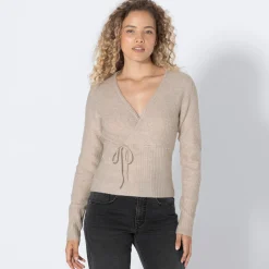 Damen NKD Damen-Langarmshirt mit Waffelstruktur
