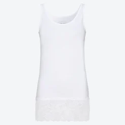 Damen NKD Damen-Longtop mit Spitze am Saum