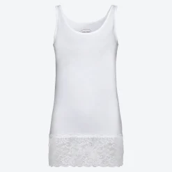 Damen NKD Damen-Longtop mit Spitze am Saum