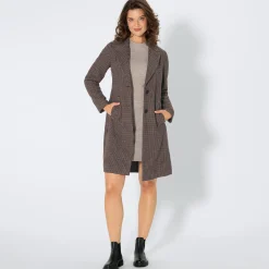Damen NKD Damen-Mantel mit Karo-Design