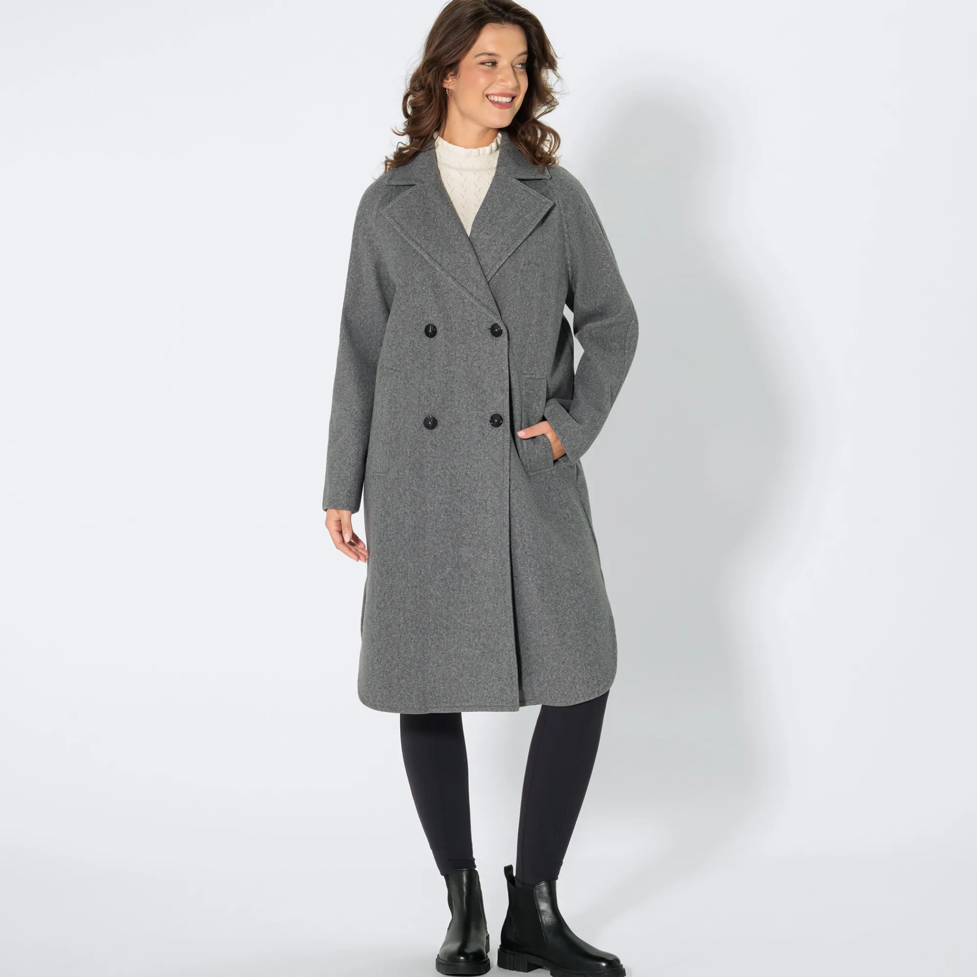 Damen NKD Damen-Mantel mit Knopfleiste