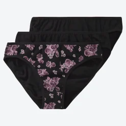 Damen NKD Damen-Minislip mit hohem Baumwollanteil, 3er-Pack